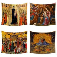 Renaissance Classical Art Giotto's Majesty Holy Fami Saint Johns Seven Joys Of Virgin Medieval Tapestry By Ho Me Lili Wall Decor