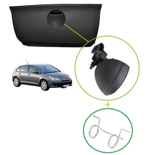 GLOVE BOX COVER MANDALI BLACK (SPRINGY) C4 2005-2012 8218 N3