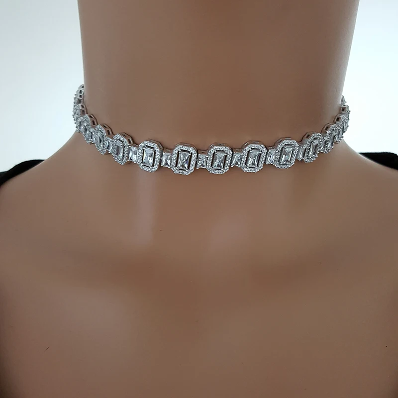 Women Choker Necklace 925 Sterling Silver Art Deco Choker For Women Made in TURKEY