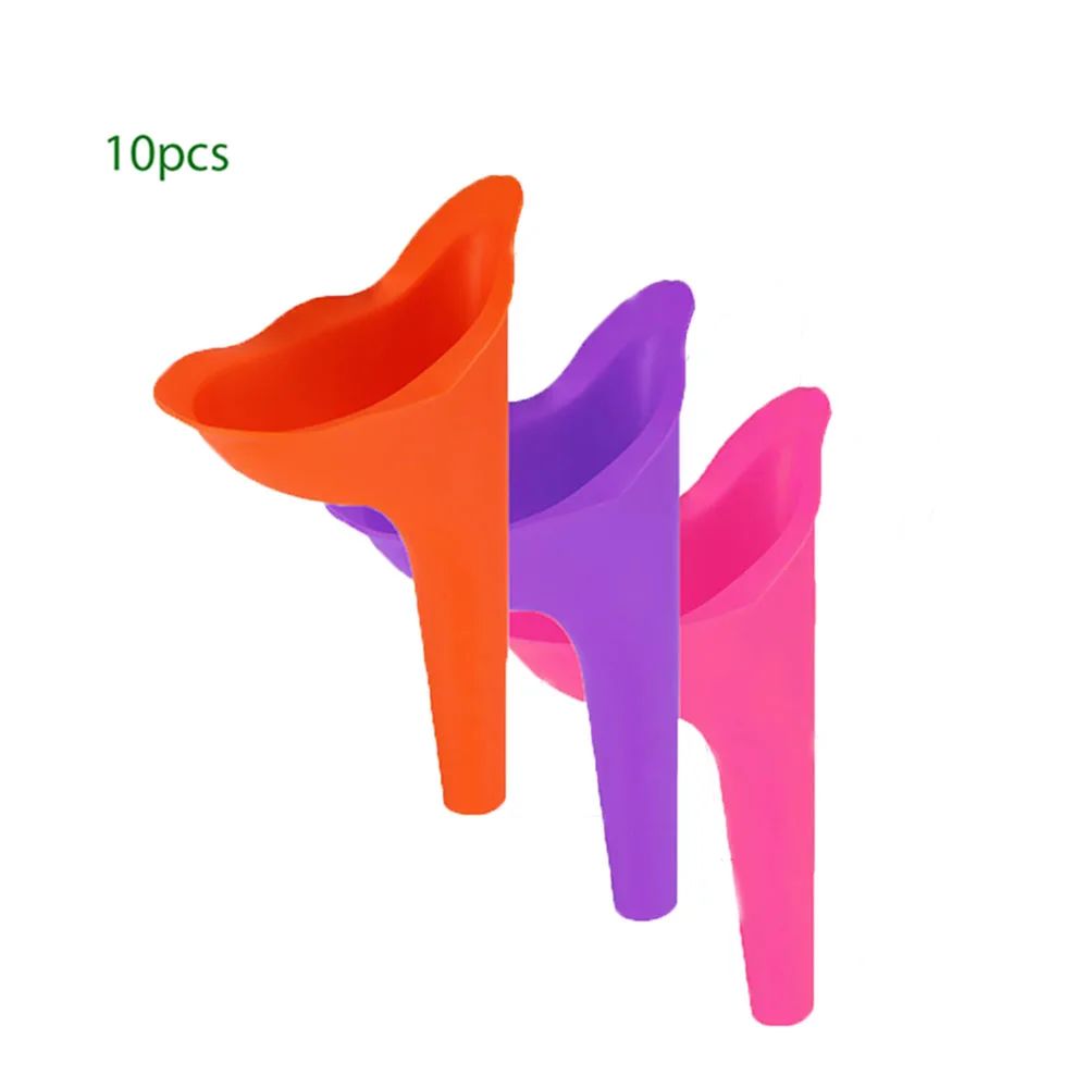 

10 шт., женский портативный писсуар для мочи, воронка для кемпинга, путешествий, туалета, фестиваля