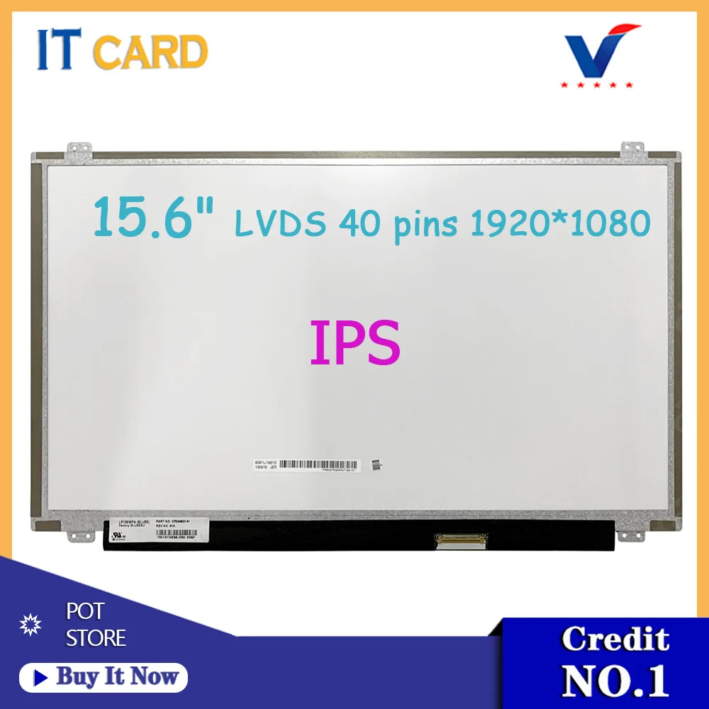 15.6'' IPS Laptop LCD Screen LP156WF4-SLB5 LP156WF4 SLC1 LP156WF4-SLB2 LP156WF4 SLB3 FHD 1920*1080 LVDS 40pins