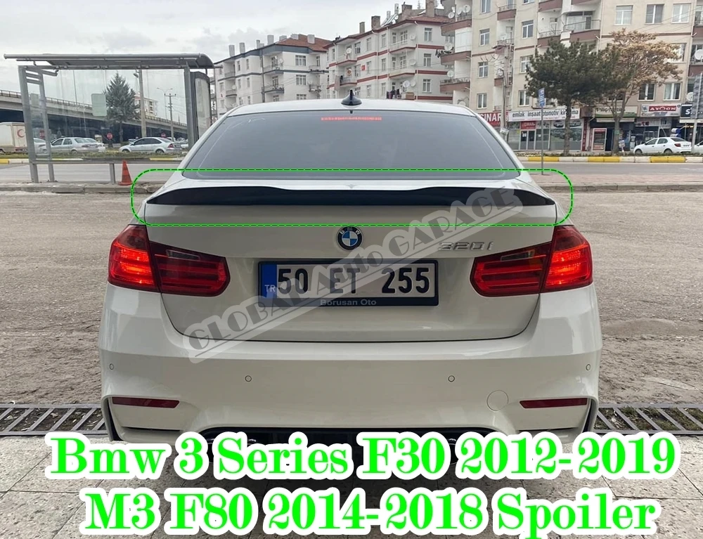 

For Bmw 3 Series F30 2012-2019 , M3 F80 2014-2018 Spoiler Wing Trunk Lid PSM style Spoilers Car Antenna Diffüser Flaps