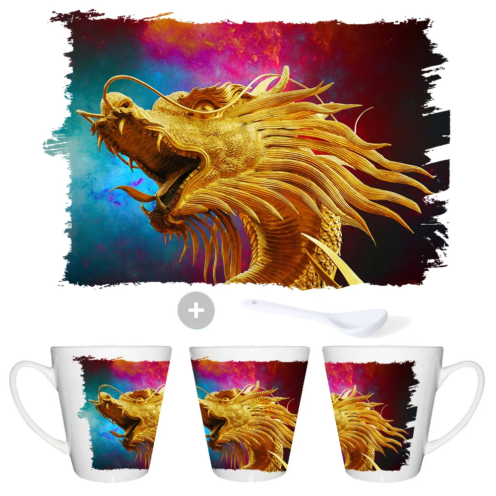 CUP TAPER CHINESE DRAGON conic mug