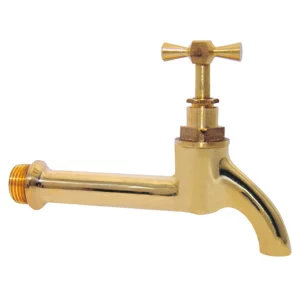 Yellow polished 1/2 Fitting Brass Material garden faucet Made in TURKEY