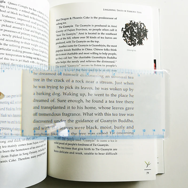 5Pcs 3X Lens Fresnel Magnifier Bookmarks& Ruler Reading Tools Ultra-thin Portable Fresnel Magnifier 188X65MM/7.4''x2.6''