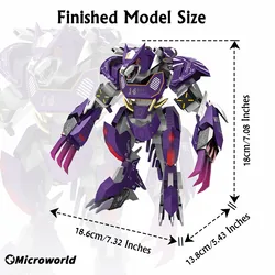 Microworld 3D Metal DIY Animal Puzzle Werewolf Model Kits Jigsaw Christmas Birthday Gifts For Teen Adult Desktop Decoration Toys