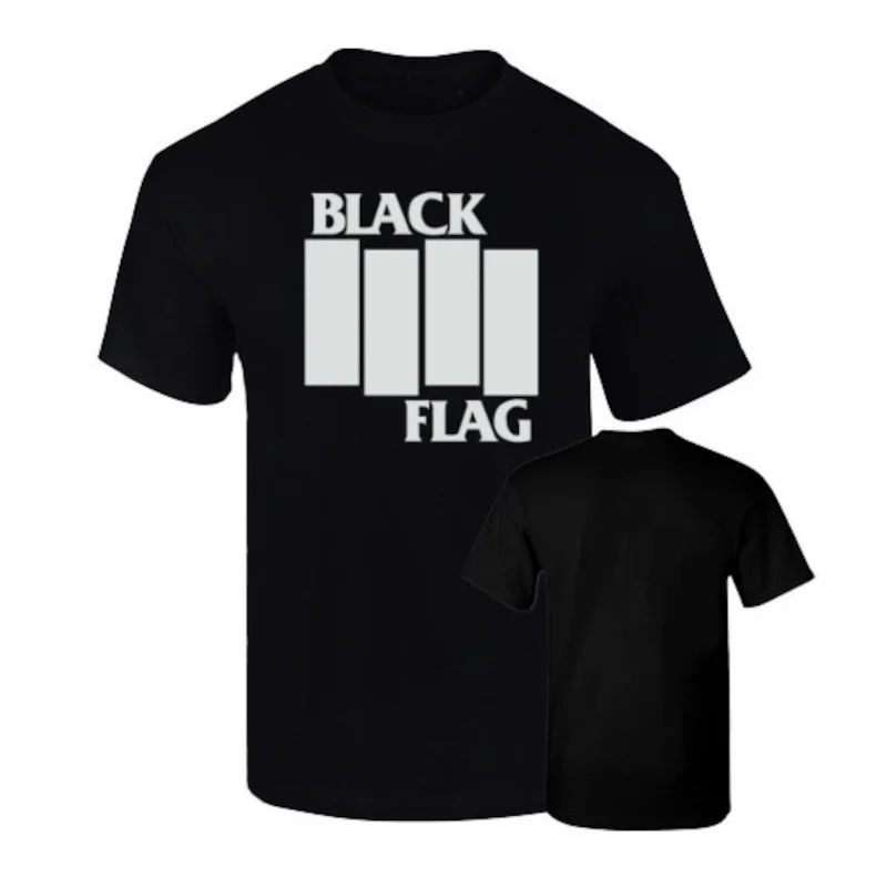 Premium Black Black Flag Hardcore punk Greg Ginn Printed premium Cotton 190grs Tee