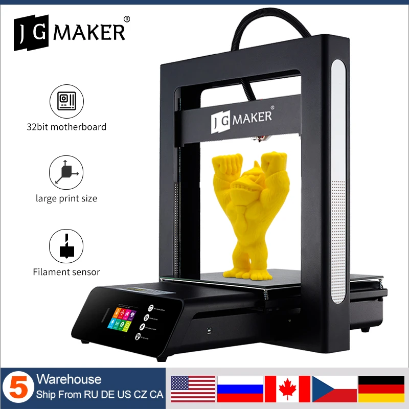 JGMAKER 3D Printer A5 Upgraded A5S Full Metal Diy Kit High Precision Large Print Size 305x305x320mm Dual Z Axis Impressora 3d