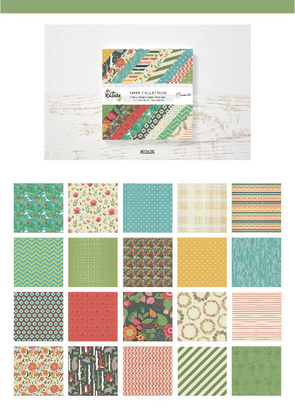 Creative Path 6 Zoll Scrapbooking-Papier Naturblumen Scrapbook Dekoratives Hintergrundpapier Einseitig Journaling Origami-Papier – Detail 3