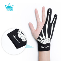 HUION Skeleton Design Two- Finger Anti-fouling Artist Glove for Pen Display Graphics Tablet  LCD Light Box Pad Sketch Drawing