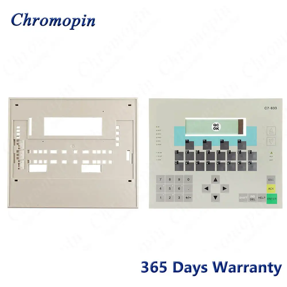 Casos frontais de plástico cobre habitação escudo para 6es7 633-2bf01-0ae3 6es7633-2bf01-0ae3 C7-633 capa de plástico + teclado de membrana