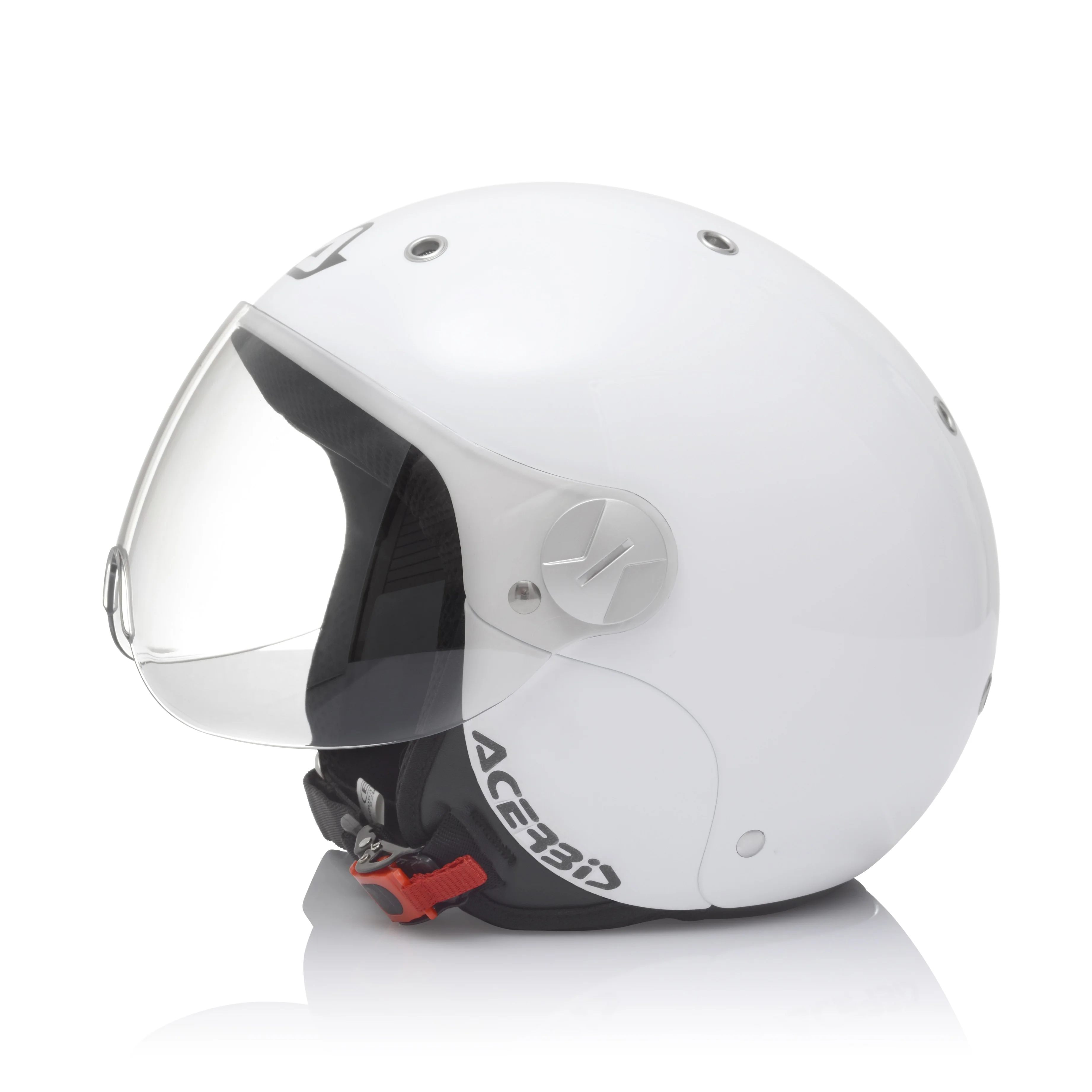 0024517 Acerbis motorcycle helmet child Jet Bamby white child biker with stickers included S-L sizes