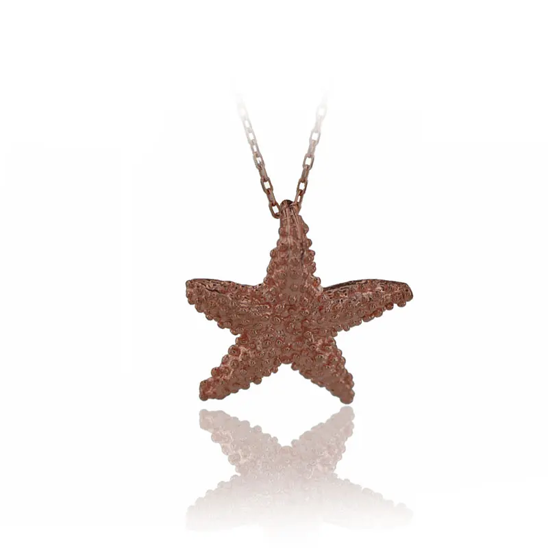 Starfish Necklace 925 Sterling Silver Sea Animal Ocean Charm Bridesmade Nautical Gift