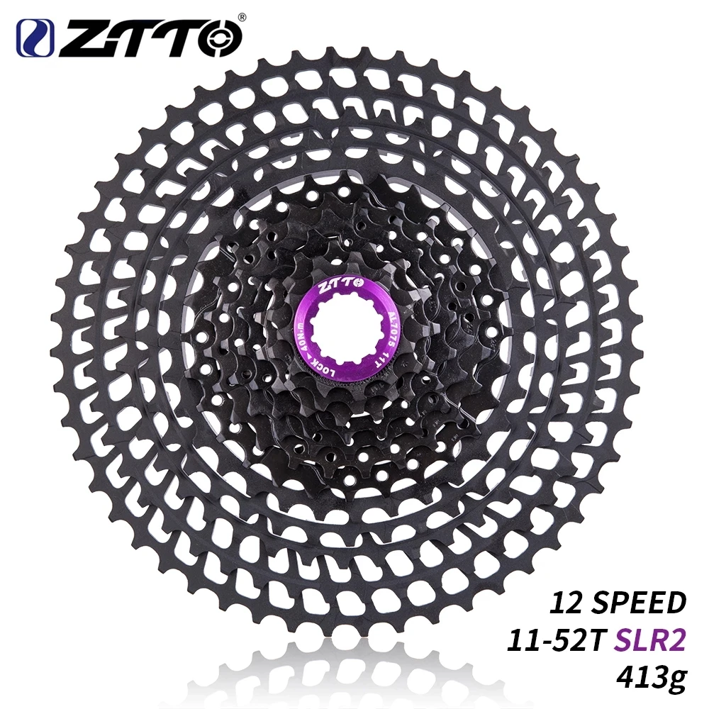 2022 MTB Bike 12 Speed 11-52T SLR2 Cassette Black Wide Ratio Ultralight CNC 12V Freewheel Mountain Bike Bicycle Parts for HG Hub