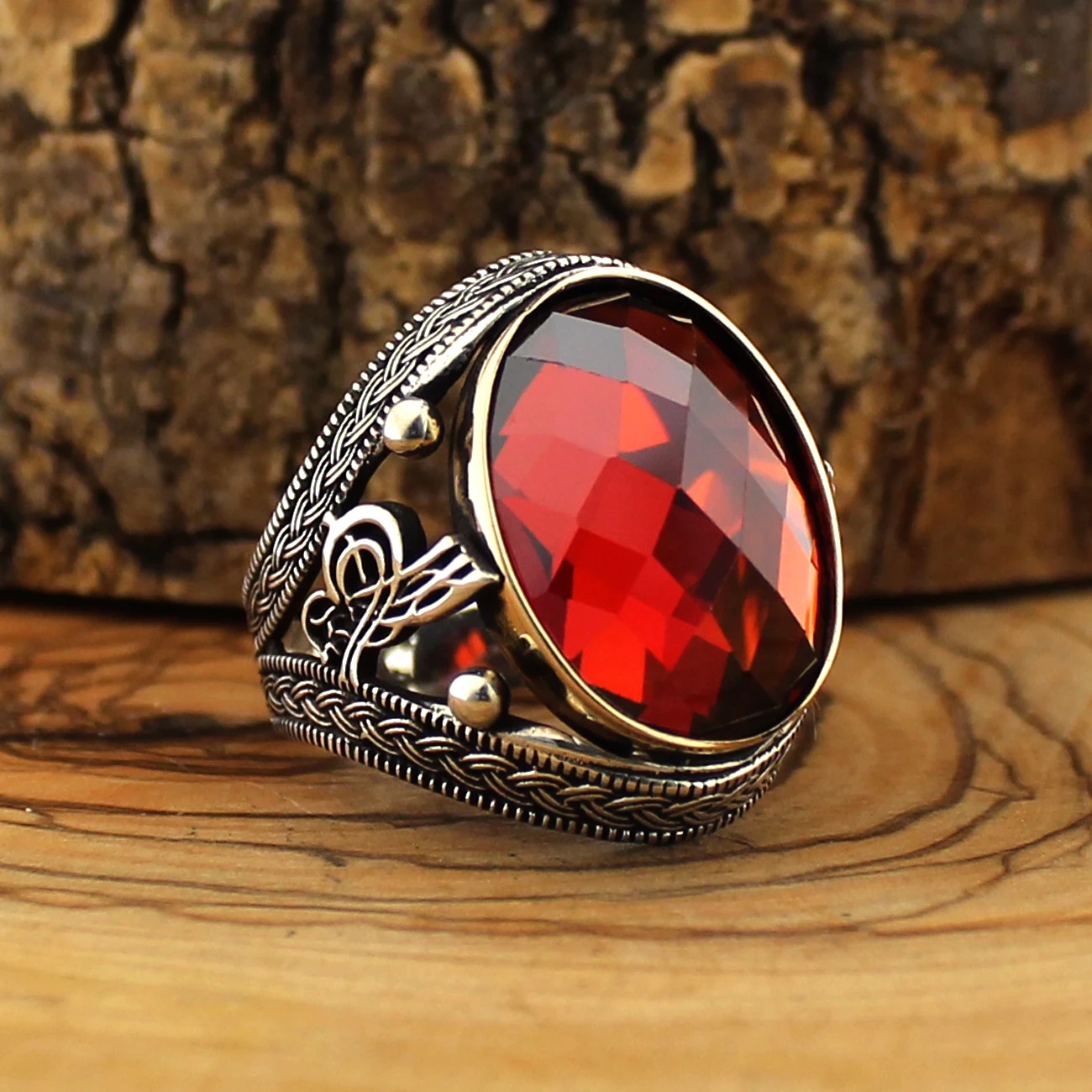 Turkey Jewelry Real Pure 925 Sterling Silver Natural Stone Ring For Men Women High quality Handmade Fashion Vintage Retro Gift Agate Onyx Zircon Accessory All size