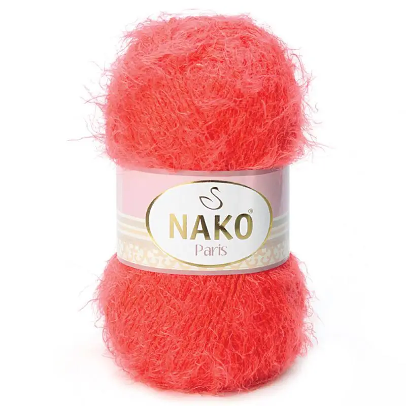 NAKO Paris przędza 100g dzierganie ręczne szydełkowanie miękki pluszowy Mink Merino Cashmere oryginalna nić pióro futro rzęs barwione szal szal