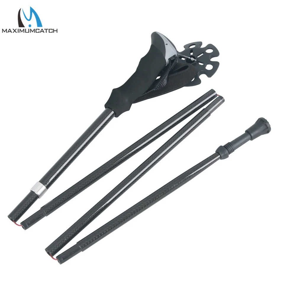 Maximumcatch Aluminum/Carbon Fiber Collapsible Hiking Wading Staff Fishing Stick Fishing Accessory