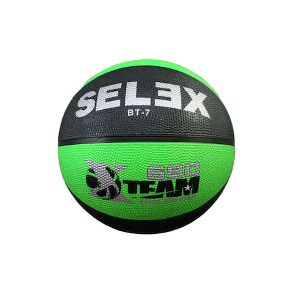 Selex BT-7 GREEN-BLACK BASKETBALL BALL BT-7 NEON GREEN-BLACK