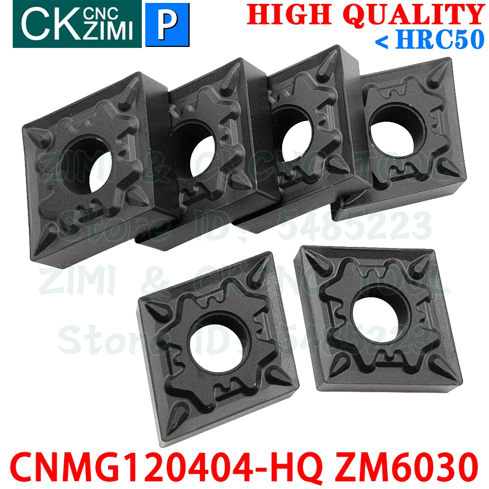 CNMG120404-HQ ZM6030 CNMG 120404 HQ ZM6030 Insertos de Metal Duro Ferramentas de Inserto de Torneamento Externo Máquina CNC Negativa Torno de Metal Ferramentas de Corte para Aço Inoxidável