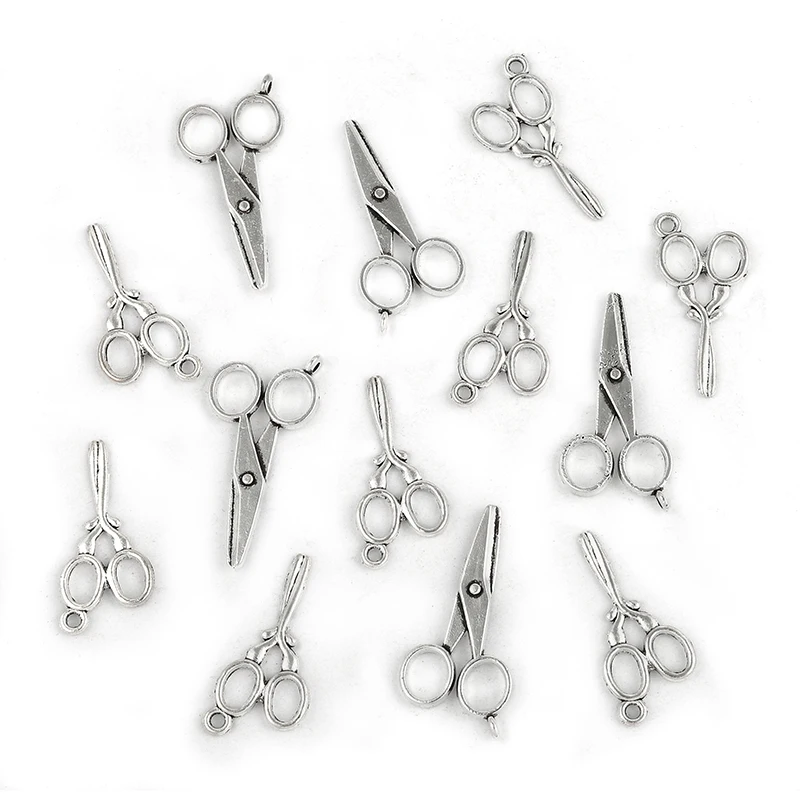 10pcs Alloy Charms Antique Silver Scissors Pendants for DIY Handmade Jewelry Making Jewelry Findings - view 4
