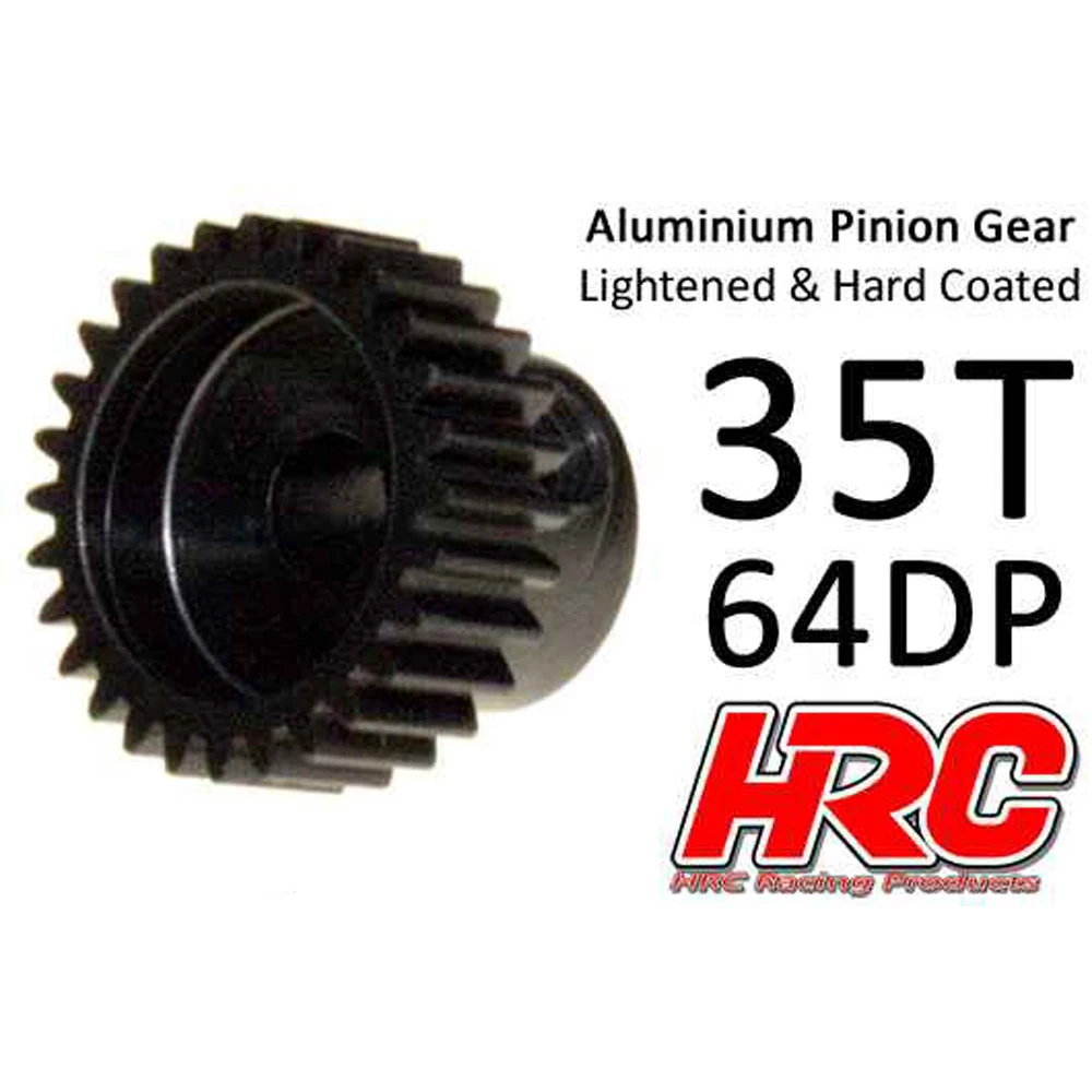 Pinion 35T, Pitch 64dp for Rc cars (HRC 76435AL). Pinion Gear Steel - Light. Pinion 35 teeth for rc car