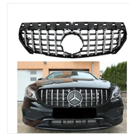 MERCEDES CLA W117 GTR AMG Chrome Front Grille FITS 2012 2013 2014 2015 2016 2017 MODELS