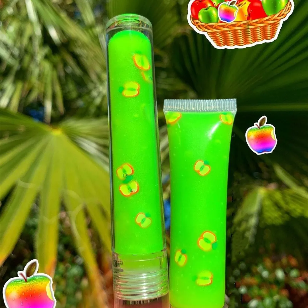 Hawaii Hot Fruit High Quality POMPOM Keychain Lipgloss Watermelon Lipgloss Base Broadway Bulk Vendors Lip Gloss