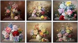 Spring Bouquet Collection - Counted Cross Stitch Kits - DIY Handmade Needlework for Embroidery 14 ct Cross Stitch Sets DMC Color