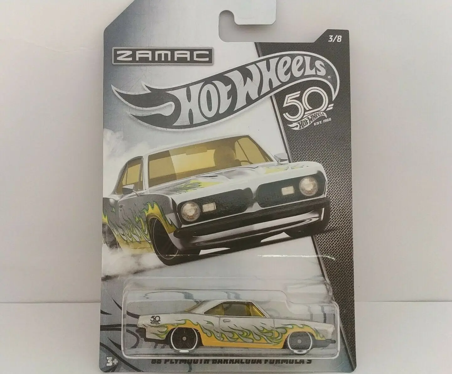 1/64 PLYMOUTH BARRACUDA FORMULA S 68 ZAMAC HOT WHEELS 50TH scale