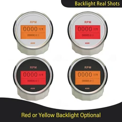 KUS Tachometer 3000 RPM 4000 RPM 6000 RPM 8000 RPM with LED Hour Meter Boat Truck Car RV Meter Red Yellow Backlight Available