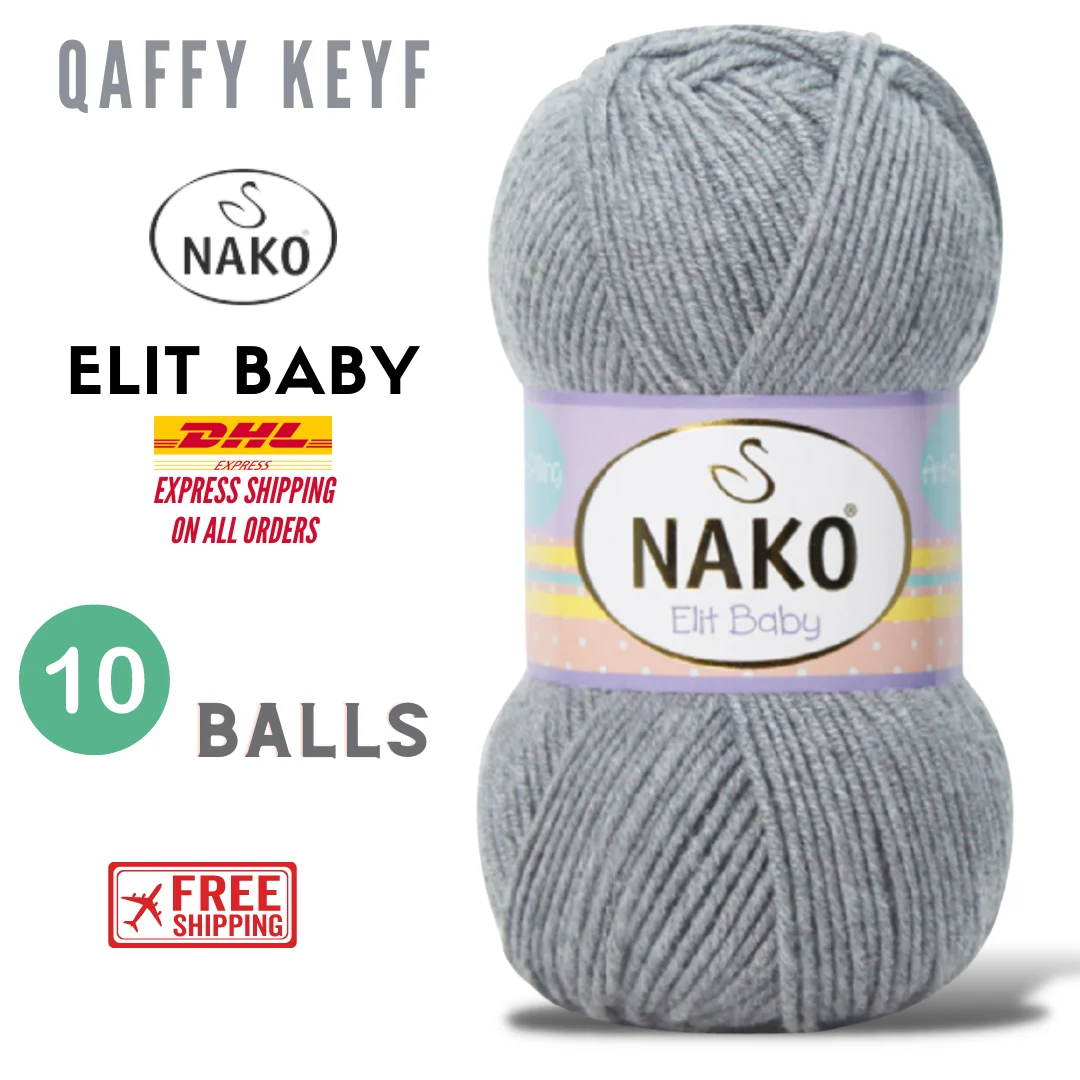 Nako Elit Baby, 10 BALLS FREE SHIPPING 100% Premium Anti Pill  Anti Allergenic Yarn Soft Accessories Baby Hat Baby Sock Yarn