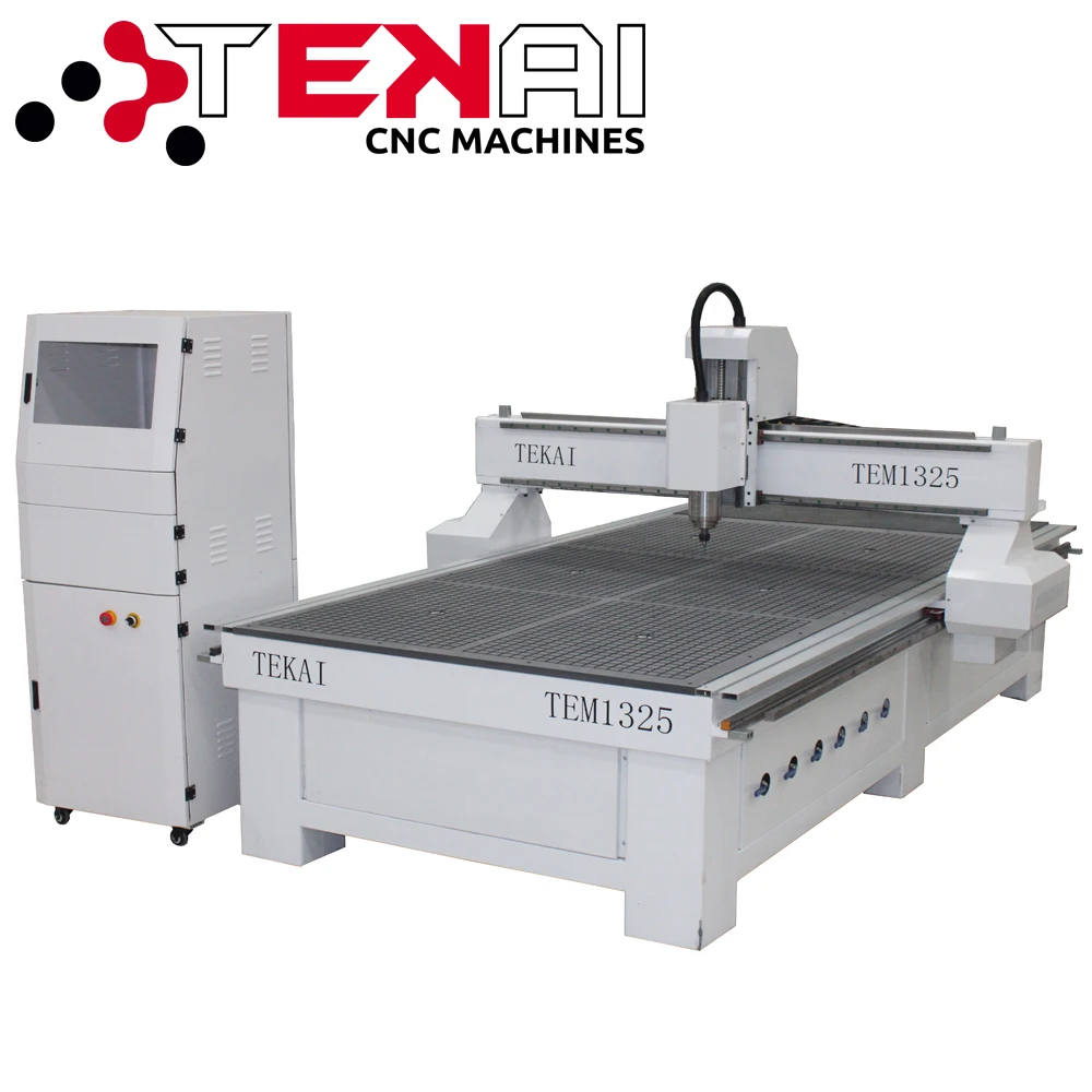 Tekai boa qualidade 1325 cnc roteador 4 eixos kit máquina de gravura em madeira máquinas para porta do painel que faz