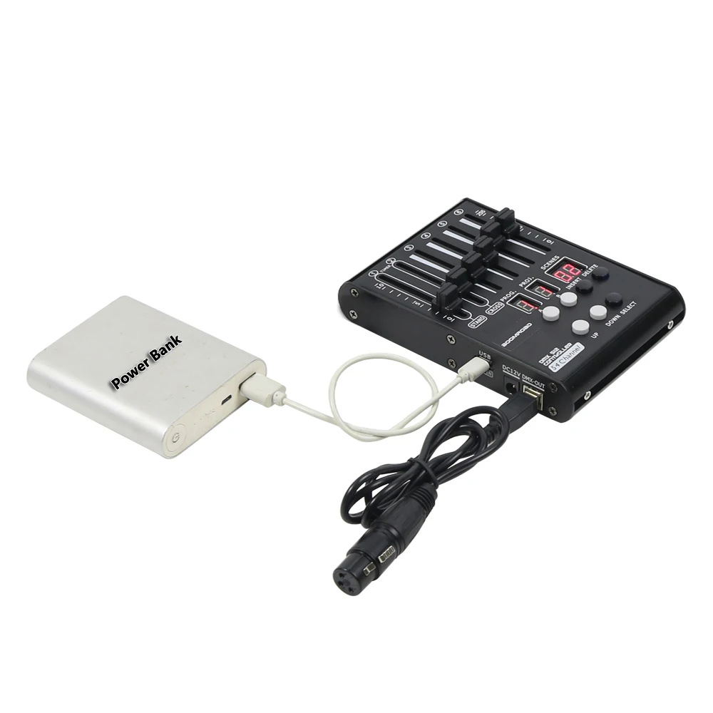 Neue Mini Bühne Beleuchtung Wirkung DJ Controller Disco Licht Dmx Controller Led Bühne Licht 54ch DJ Konsole Angetrieben Durch Power bank