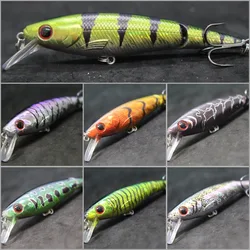 WLure przynęty 10cm 14g przegubowe Minnow Jerkbait 2 segmenty mocno Wobble pływające 2 rozmiar 4 haki 3D twarde oczy S652