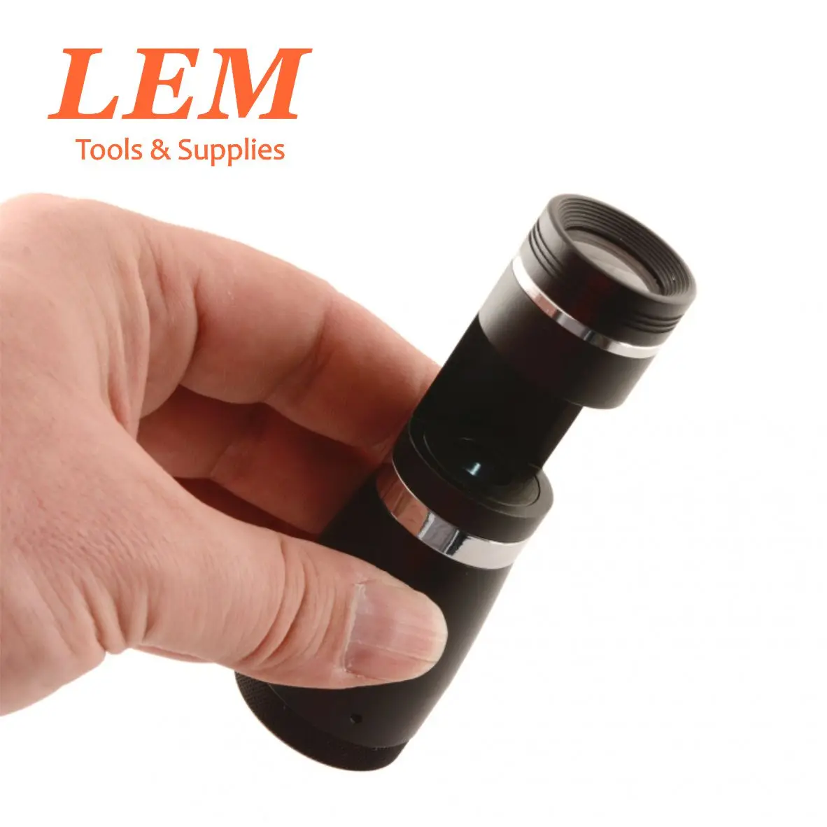 Portable Handheld Gemstone Darkfield 10x Magnification Power Loupe Gem Diamond Gemology Tester with 18mm Diameter Viewing Lens