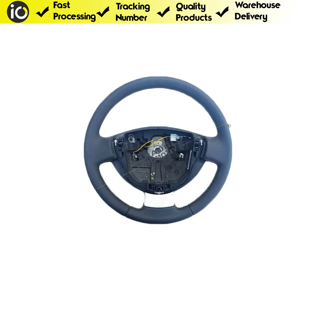 Steering Wheel Black Leather for Symbol Thalia 484307438R 484002929R Fast Shipment From Warehouse