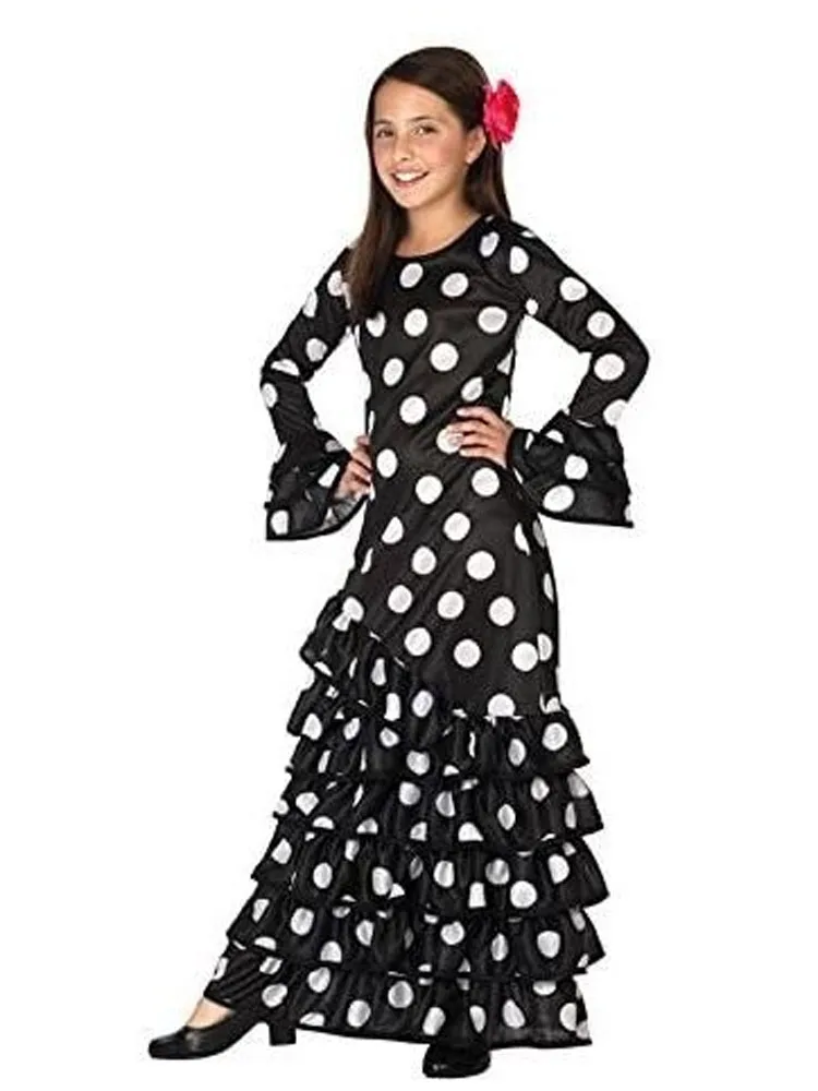 Atosa flamenca costume, children's sevillana, available in various sizes, for parties, April fair or Carnival