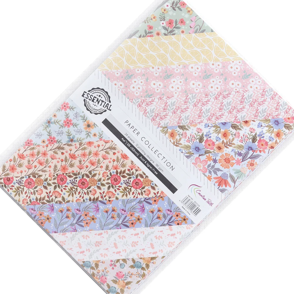 Creative Path 6x4 Zoll Scrapbook-Papierblock, Vintage-Blumenmuster, dekoratives Hintergrundpapier für Scrapbooking, Journaling und Bastelarbeiten – Detail 5