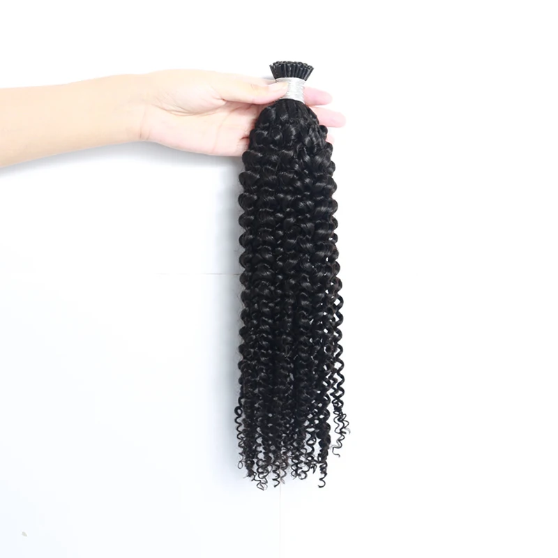 Kinky Curly I Tip Hair Extensions Microlinks 100% Human Virgin Hair Weave Bundles Brazilian I Tip Hair Extensions Prosa Hair