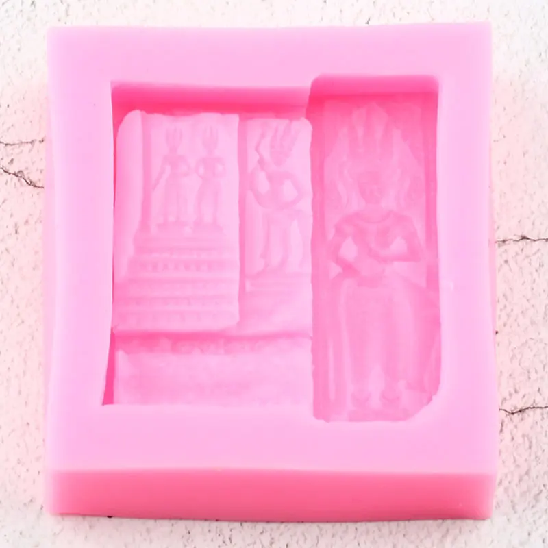 Egyptian Stone Statue Silicone Molds Fondant Chocolate Cake Decorating Tools DIY Party Cupcake Topper Candy Polymer Clay Moulds