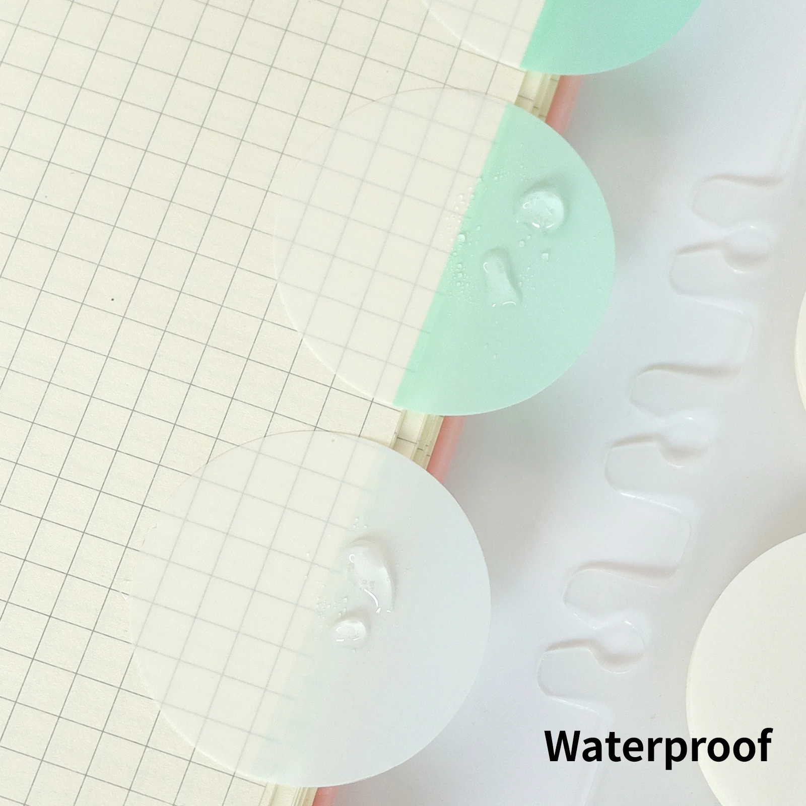 Transparent Sticky Note Self-Adhesive Bookmarks Kawaii Clear Sticky Adhesive Notes For DiscBound Planner Office Supplies