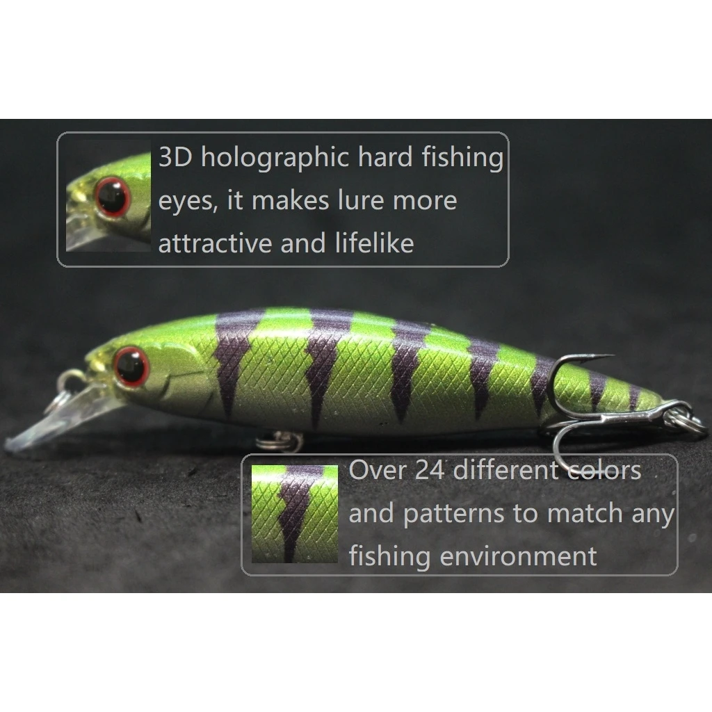 wLure Fishing Lure Jerkbait 6g 7.5cm Tiny Sinking Minnow Carp Fresh Water Use Tight Wobble Long Casting M762