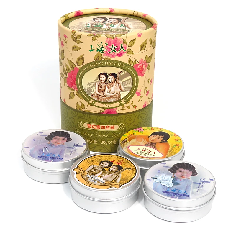 Shanghai Beauty Vanishing Cream box-packed of 4 Green Hydrating Nourishing Box Set Pack Cost Effective Multiple Aroma Options