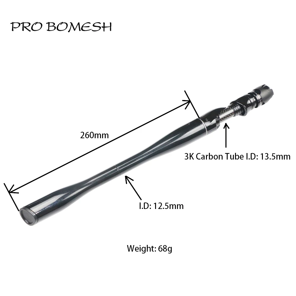 Pro Bomesh 1 Set Taper ABS Plastic Tube Grip Butt Section Spin Cast Rod Building Component Handle Repair DIY Blank Accessory