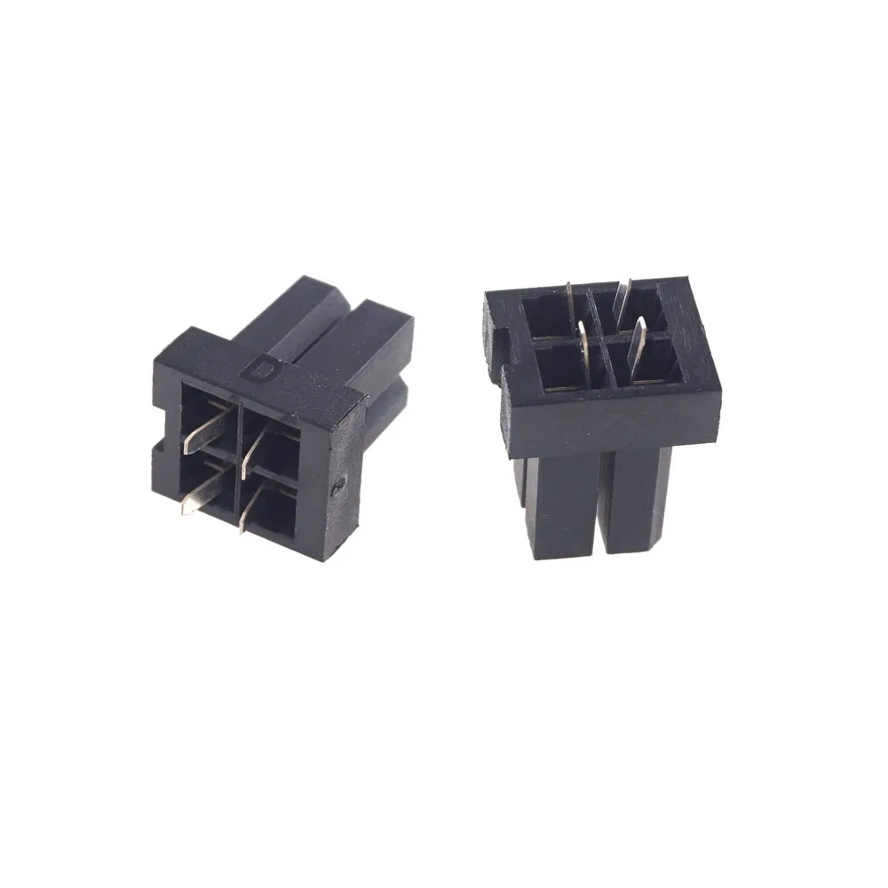 100 Pcs 4.20 MM 4 Pin PCB Receptacle ATX PSC Power Connector Female Contact Sockets 2x2 Positions Vertical