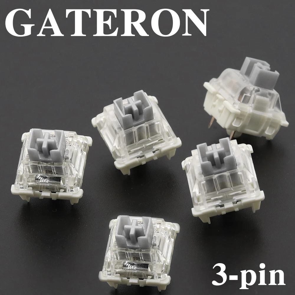 

Переключатели Gateron Silver Pro 3pin, линейный 45g переключатель SMD, Заводская смазка для механической клавиатуры