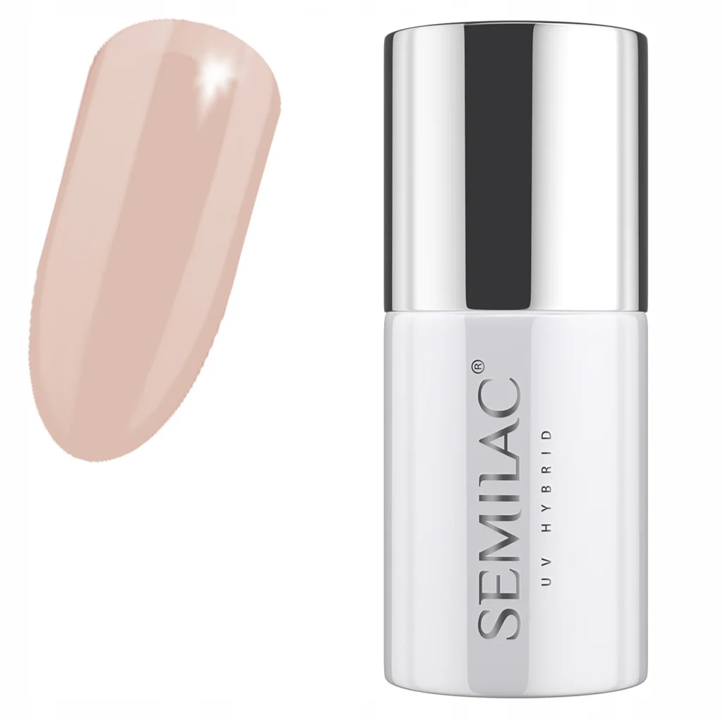 Semilac Cold Beige 215 semi-permanent cover, UV hybrid nail polish texture Gel