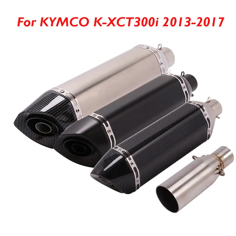 

For KYMCO K-XCT300i 2013-2017 470mm Motorcycle Exhaust System Muffler Silencer Tip Connector Link Pipe Middle Tube DB Killer