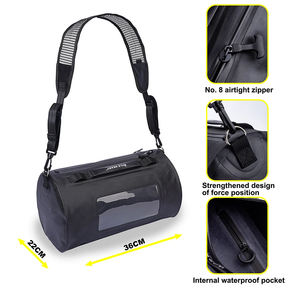 Free Shipping WILD HEART 15L Swimming Waterproof Bag Surf Bag Floating Bag Breathable Shoulder Strap Airtight Zipper Dry Bag