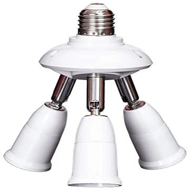 Lamp holder with 3 head E27 white COLOR